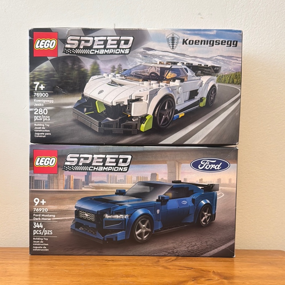 BOGO LEGO Speed Champions Koenigsegg Jesko and Ford Mustang Building Set